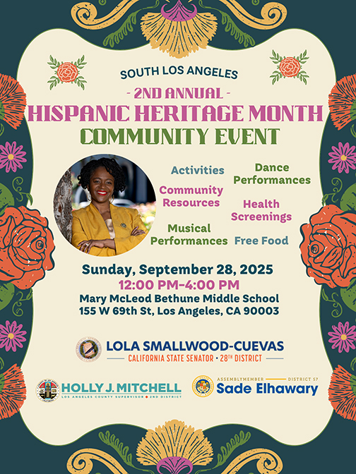 Hispanic Heritage Month Community Event Flyer.