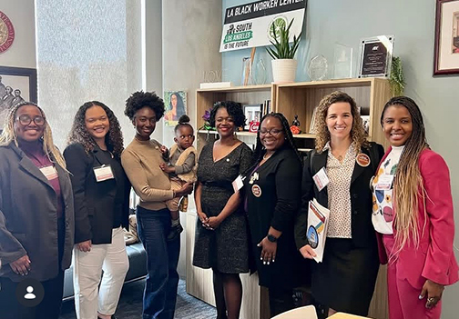 Senator Lola Smallwood-Cuevas is joined by SB 626 co-sponsors Black Women for Wellness Action Project and California Perinatal Wellness Alliance.
