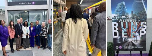 Senator Lola Smallwood-Cuevas celebrates the Metro D Line extension grand opening